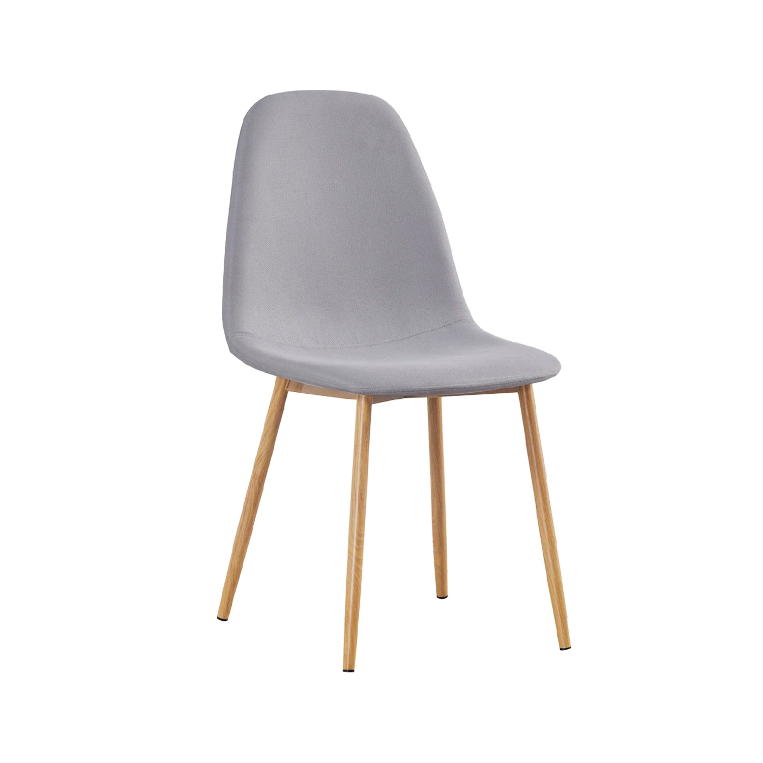Set de 4 sillas de comedor tapizadas deana  gris para hogar moderno mueble de almacenaje  - Homekit