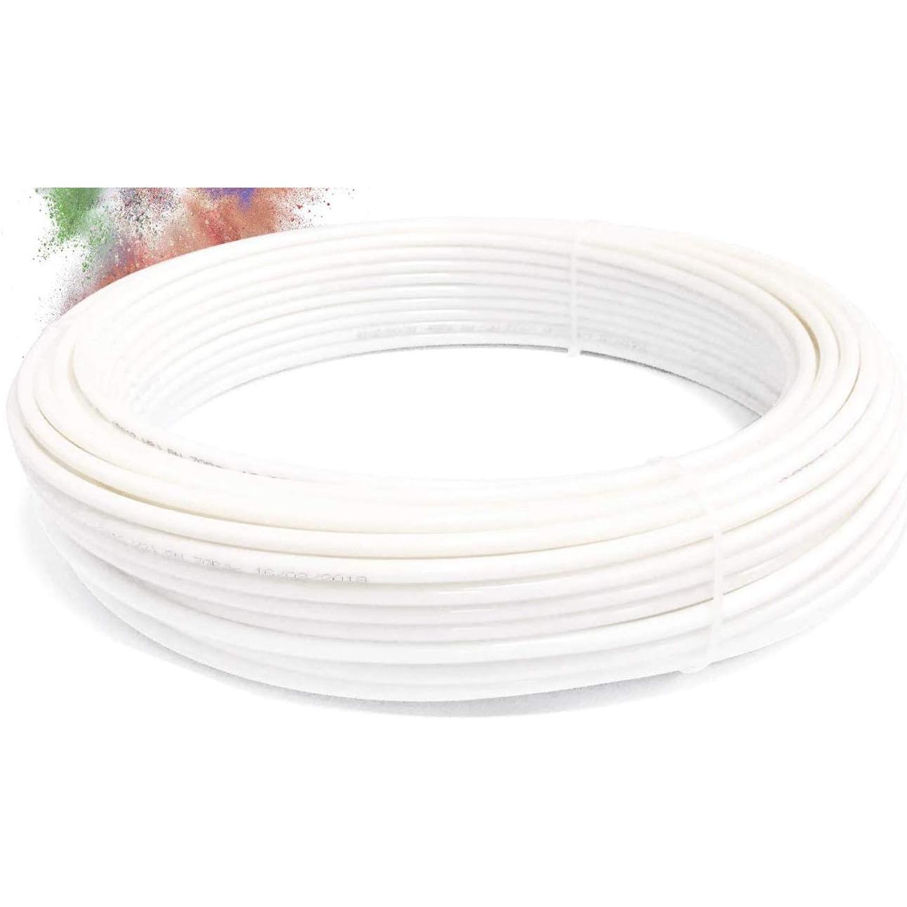 SUPERFOG Rollo de 100 Metros de tubería Fabricada en Poliamida. Medida 1/4". Alta Resistencia. Presión de Rotura 140 Bar. Color Blanco.