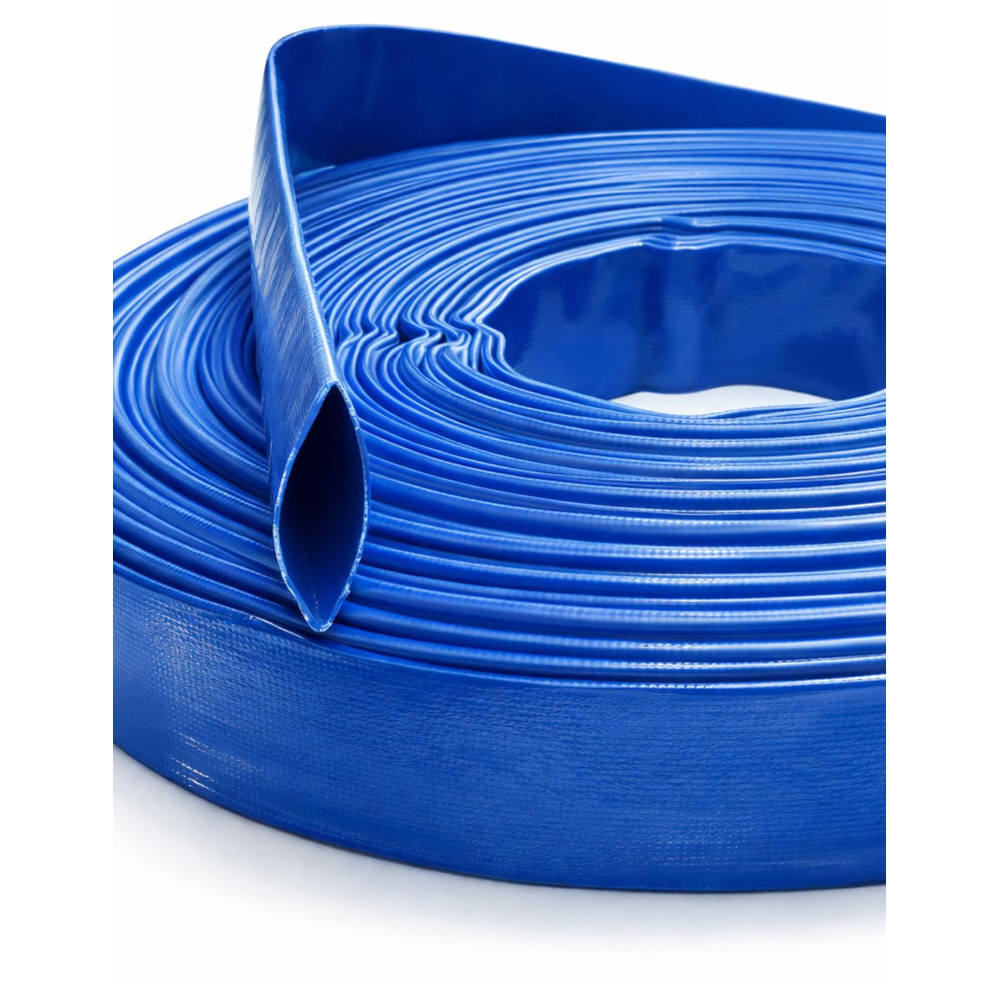 Manguera Plana Reforzada Arin Flat de PVC Azul | Alta Presión | Rollo Completo
