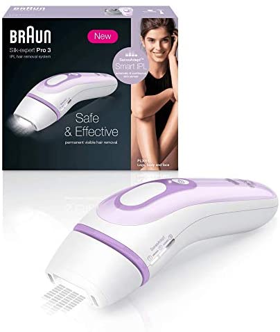 Braun Silk-expert Pro 3 Depiladora Mujer Luz Pulsada IPL y Maquinilla de  Afeitar Venus, Depilación del Vello Visible en Casa, Unisex, PL 3011,  Blanco/Lila : : Belleza