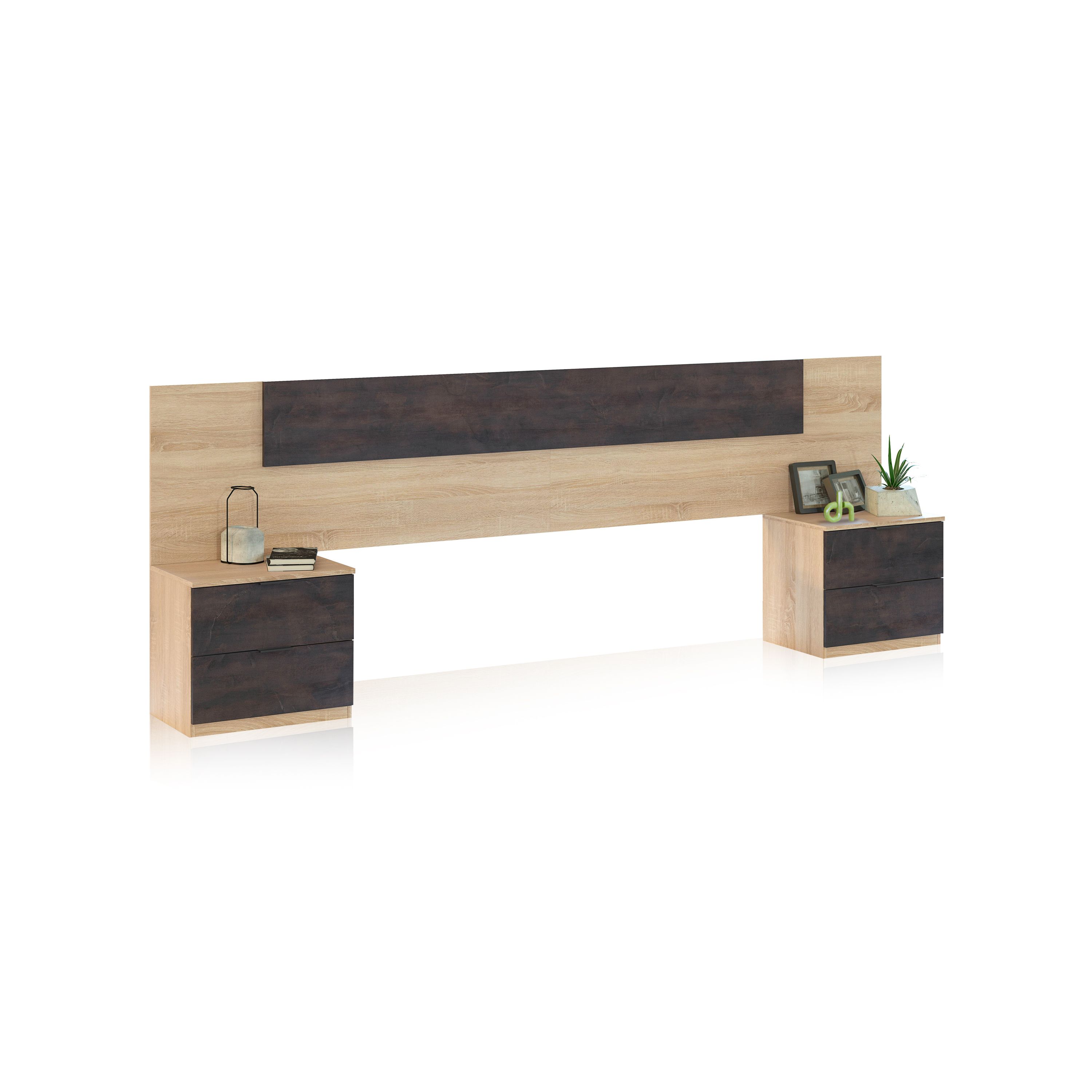 Habitdesign -Cabecero con mesitas Akari