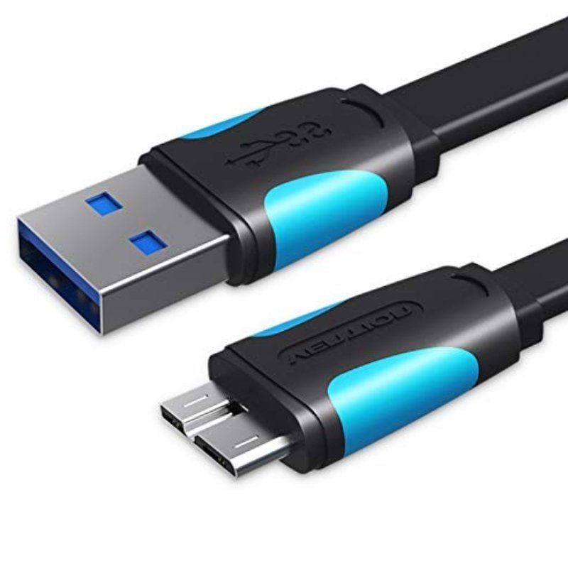 Cable usb 3.0 vention vas-a12-b025/ microusb macho - usb macho/ 25cm/ azul y negro