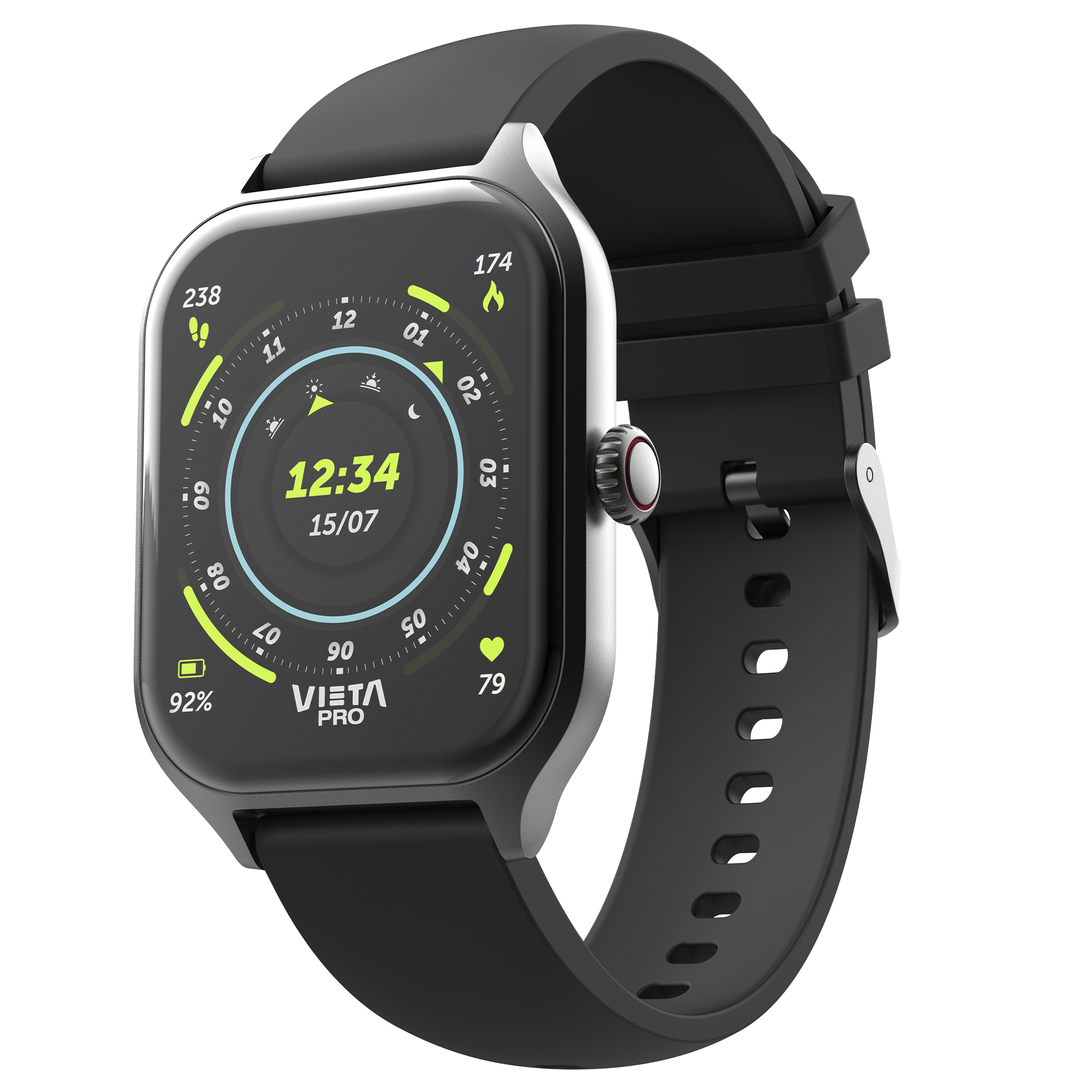 Vieta Pro Smartwatch deportivo con Pantalla de 1,75'' ,Llamadas Bluetooth, Batería 7 días, Monitor de Sueño, Compatible con Apple y Android | Reloj inteligente Go 3