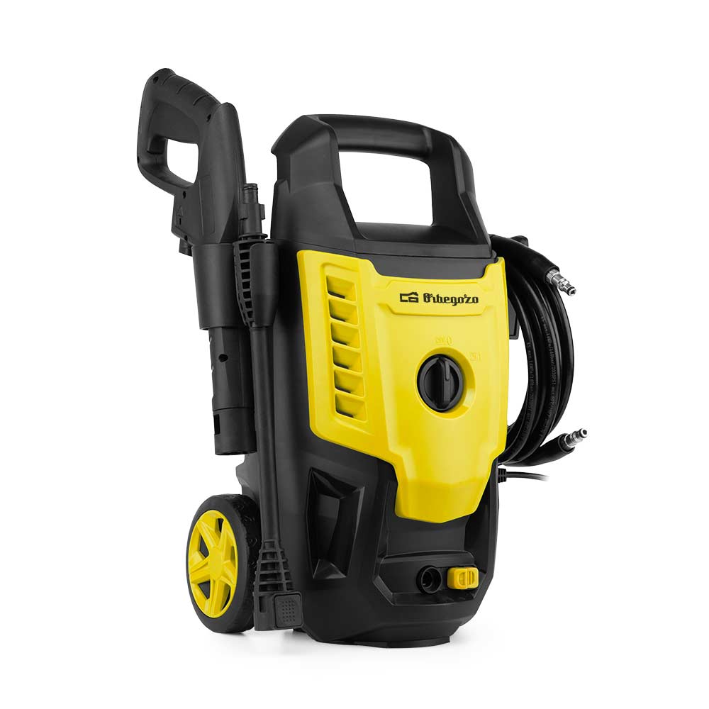 Orbegozo hidrolimpiadora de alta presión HDL 1400, 105 bares, 330 l/h, boquilla de chorro ajustable, lanza y pistola con bloqueo, manguera 6 metros, cable 5 metros, 1400 W