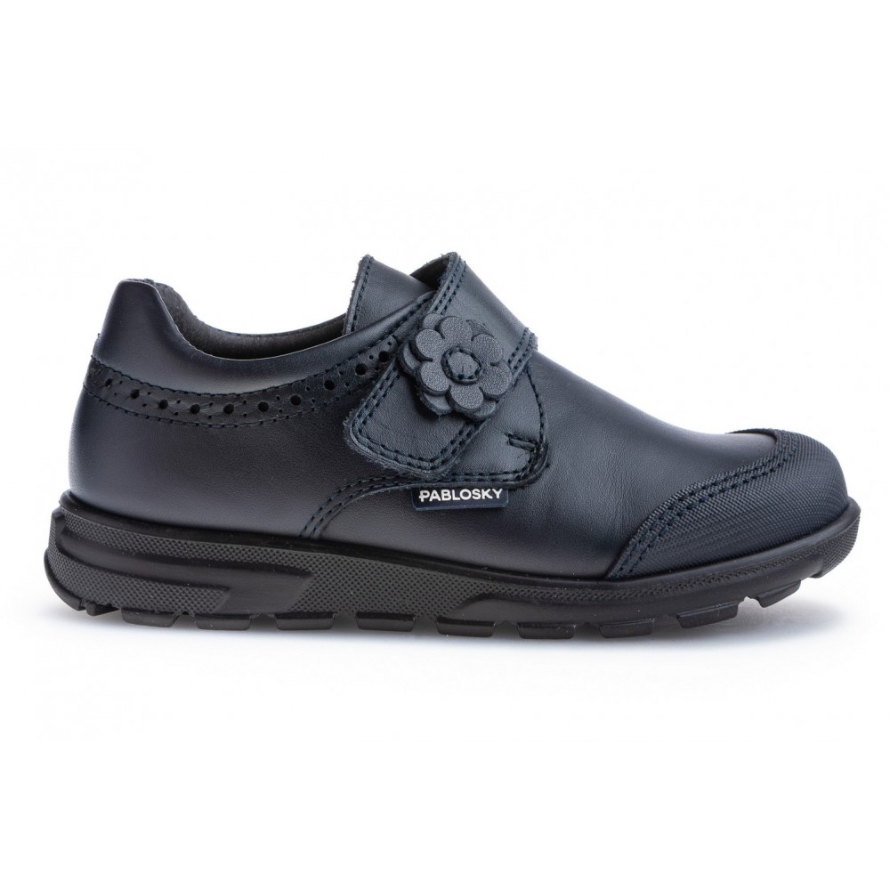 Zapatos colegiales niña PABLOSKY 354620 BLUCHER COLEGIAL VELCRO FLOR MARINO 33348 XL