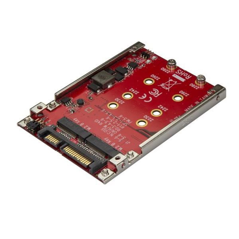 Startech Adaptador M.2 a SATA - de 2 Ranuras - para Bahía de 2,5 Pulgadas