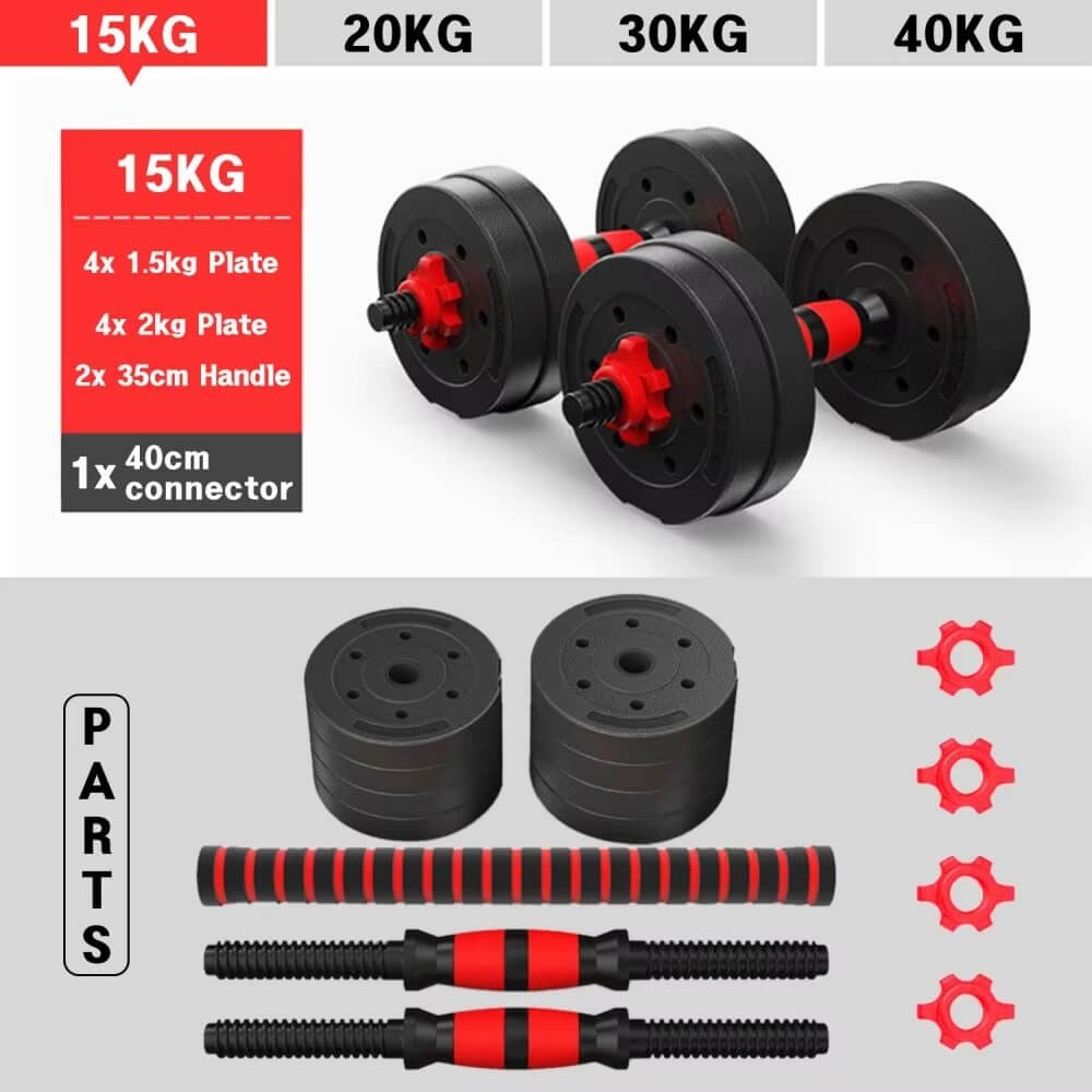 Juego De Mancuernas Ajustables Multifuncionales 3 En 1, Ajustables Con Asa Opcional, Barra Recta, Para Flexiones, 10 Kg, 15kg, 20 Kg, 30 Kg, Pesas De Gimnasio En Casa Para Hombres