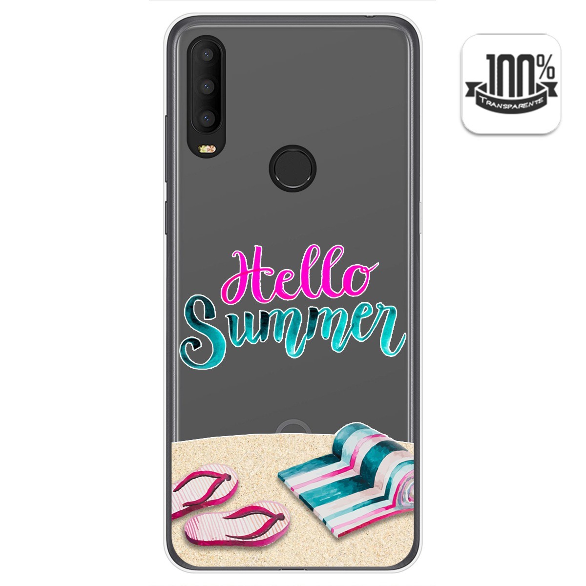 Tumundosmartphone Funda Gel Transparente para Alcatel 3X 2020 diseño Summer Dibujos