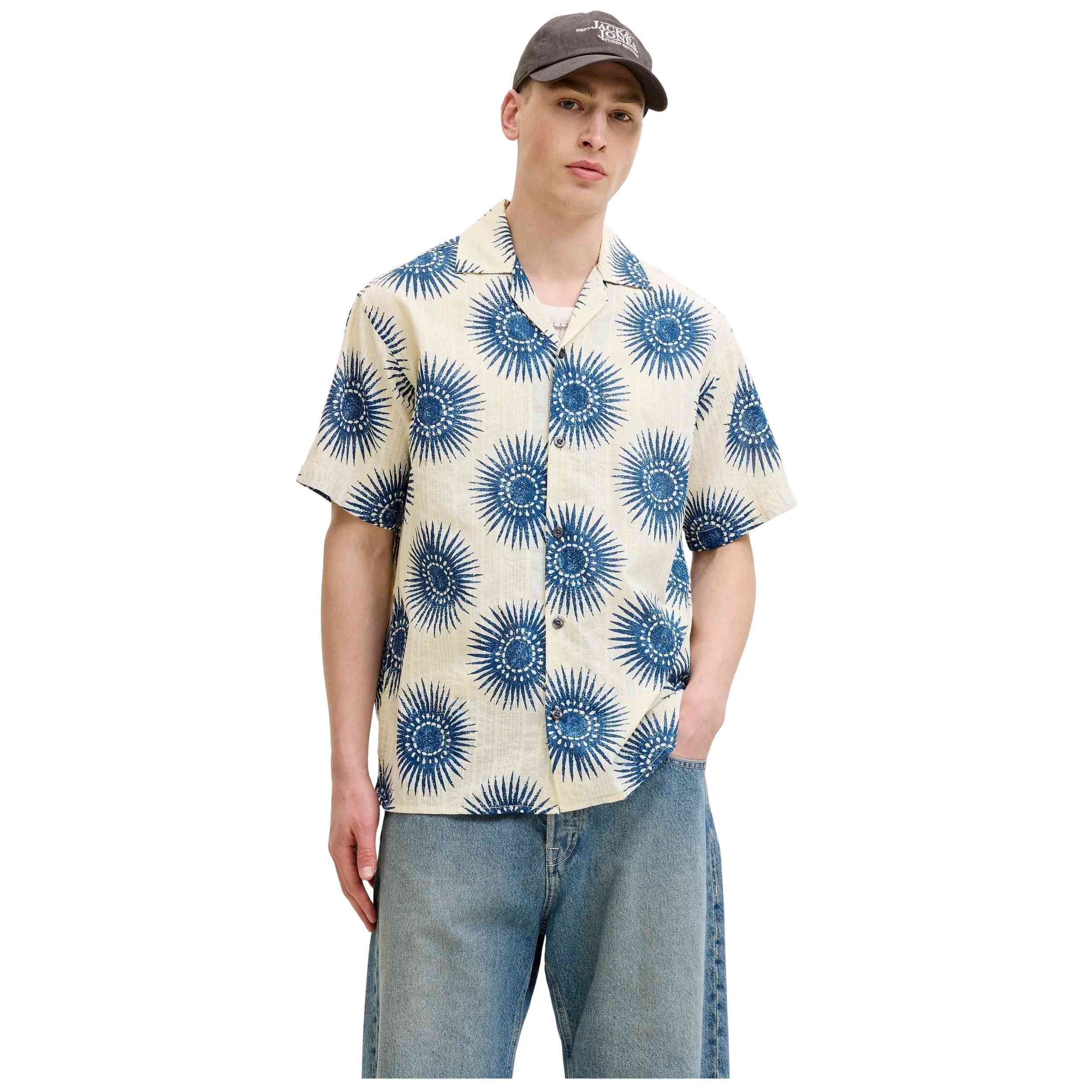 Camisa Jack & Jones Blubilbao Ss Resort Shirt Sn-Amber