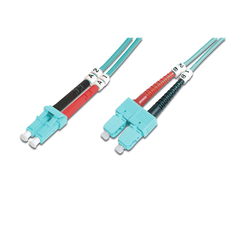Digitus | Cable de conexión | Fibra óptica | Macho | SC multimodo | Macho | LC multimodo | Azul | 1 m