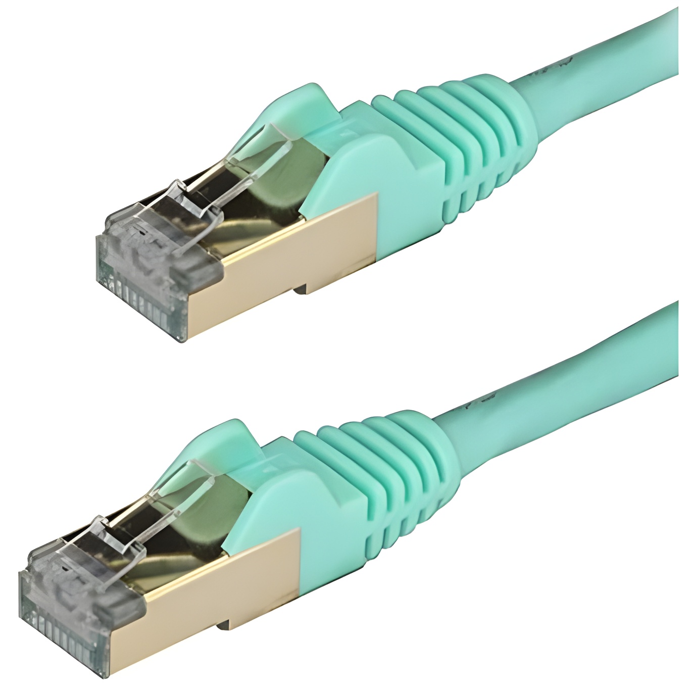 Startech.com cable de 7,5m de red ethernet cat6a aqua sin enganches con alambre de cobre,garantia lifetime