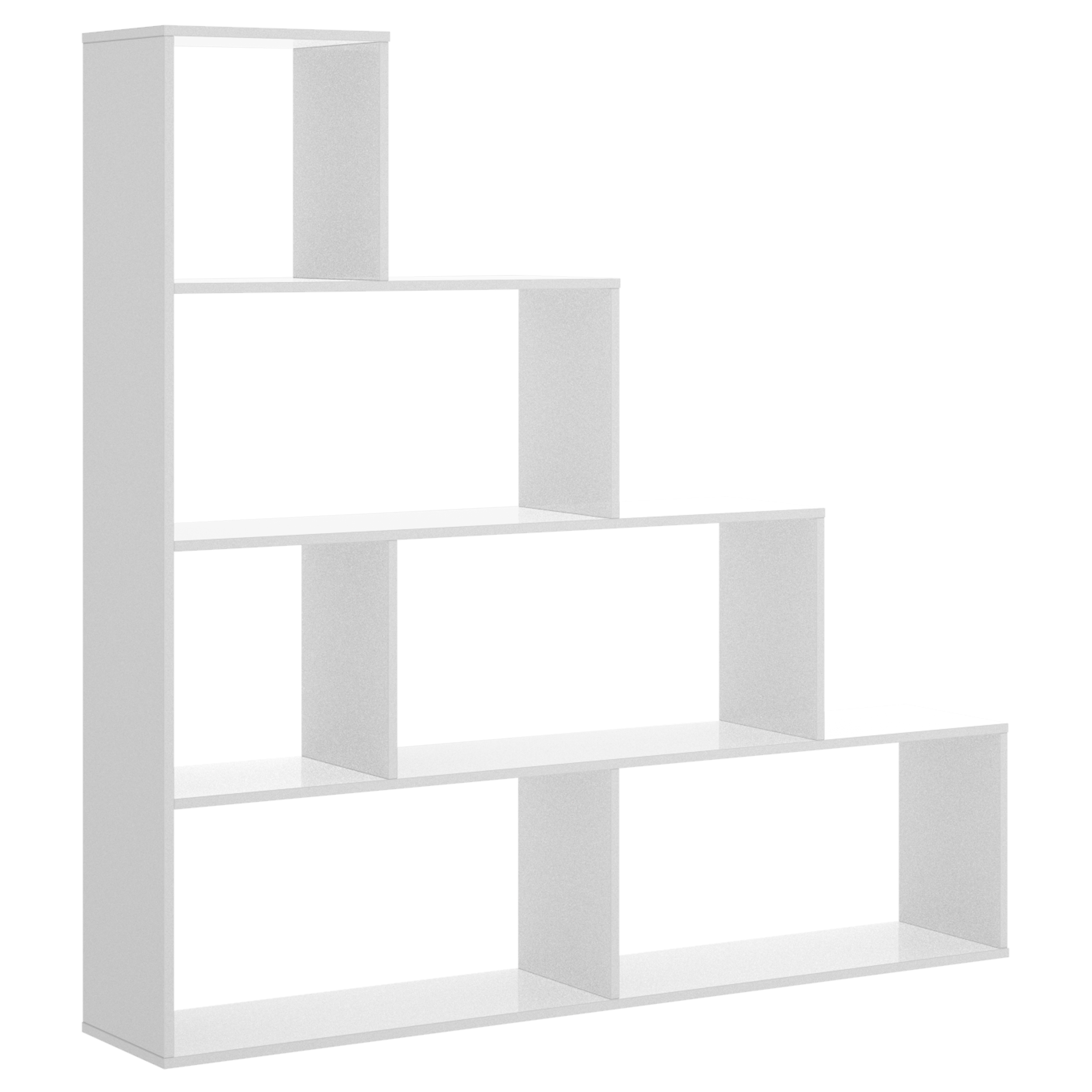 Dekit Estantería Multifuncional Escalones - Blanco Brillo - 145x145x29