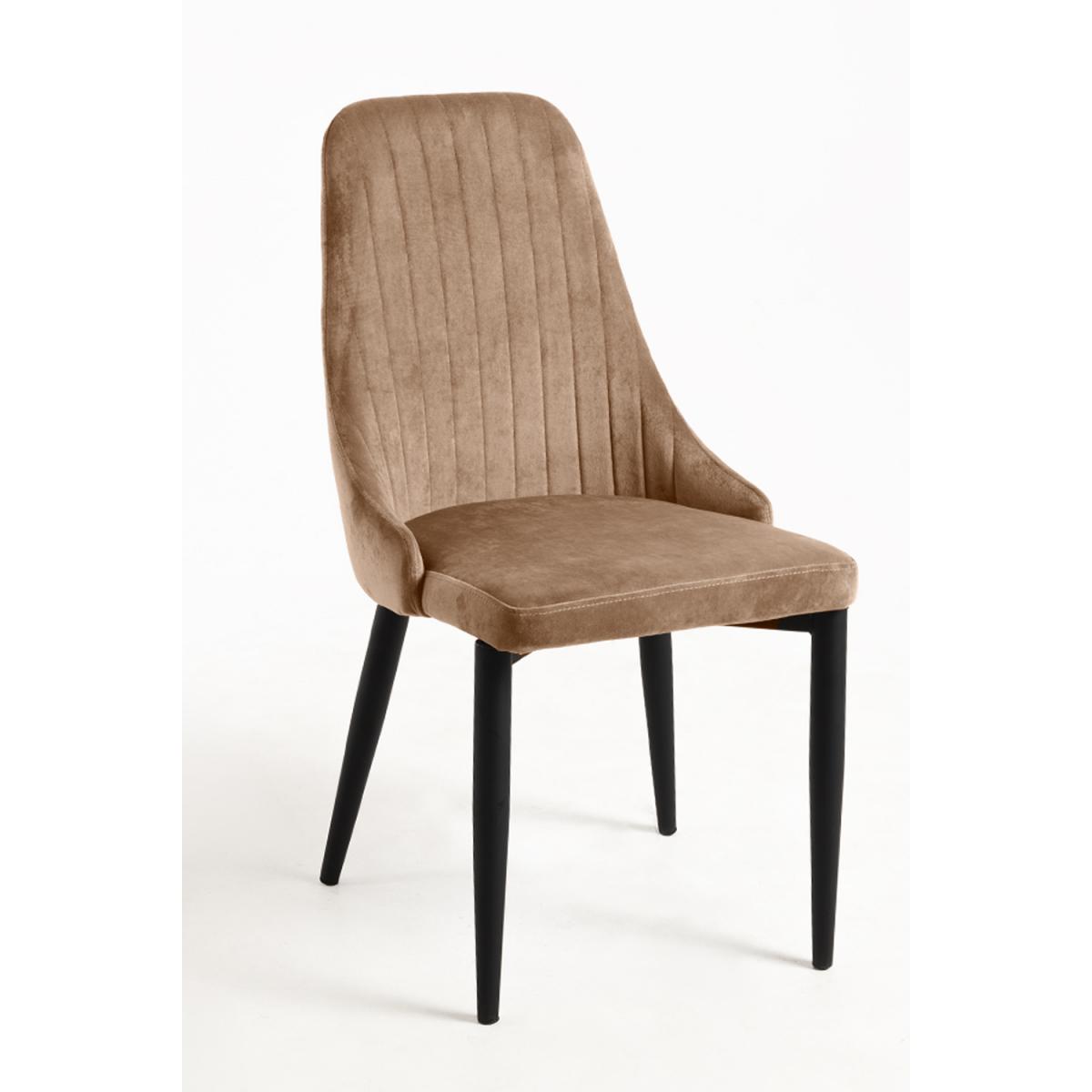 Regalos Miguel - Sillas Comedor - Silla Kan Terciopelo - Marrón Claro
