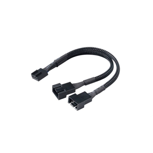 Phasak Cable Divisor PWM 04P para 2 Ventiladores Negro 15cm - Alta Calidad