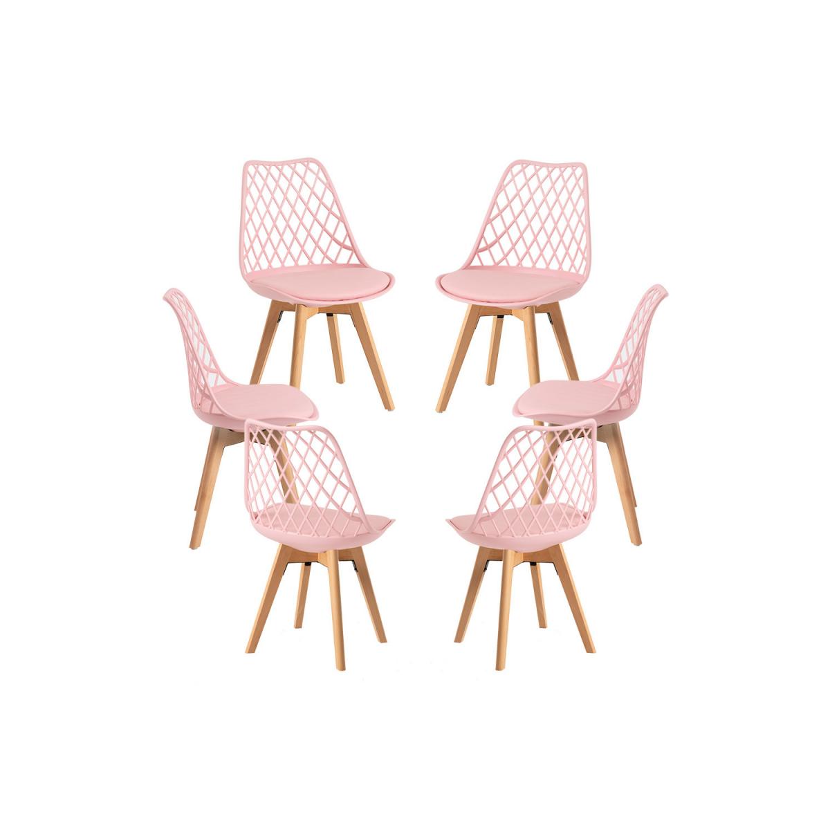 Regalos Miguel - Packs Sillas Comedor - Pack 6 Sillas Mima - Rosa