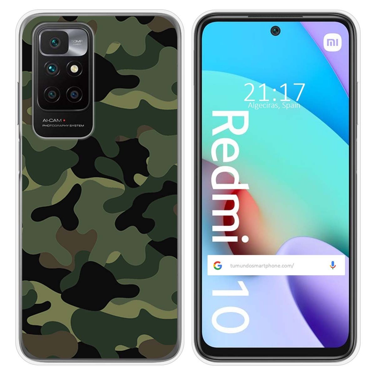 Funda Silicona para Xiaomi Redmi 10 (2021/2022) diseño Camuflaje Dibujos
