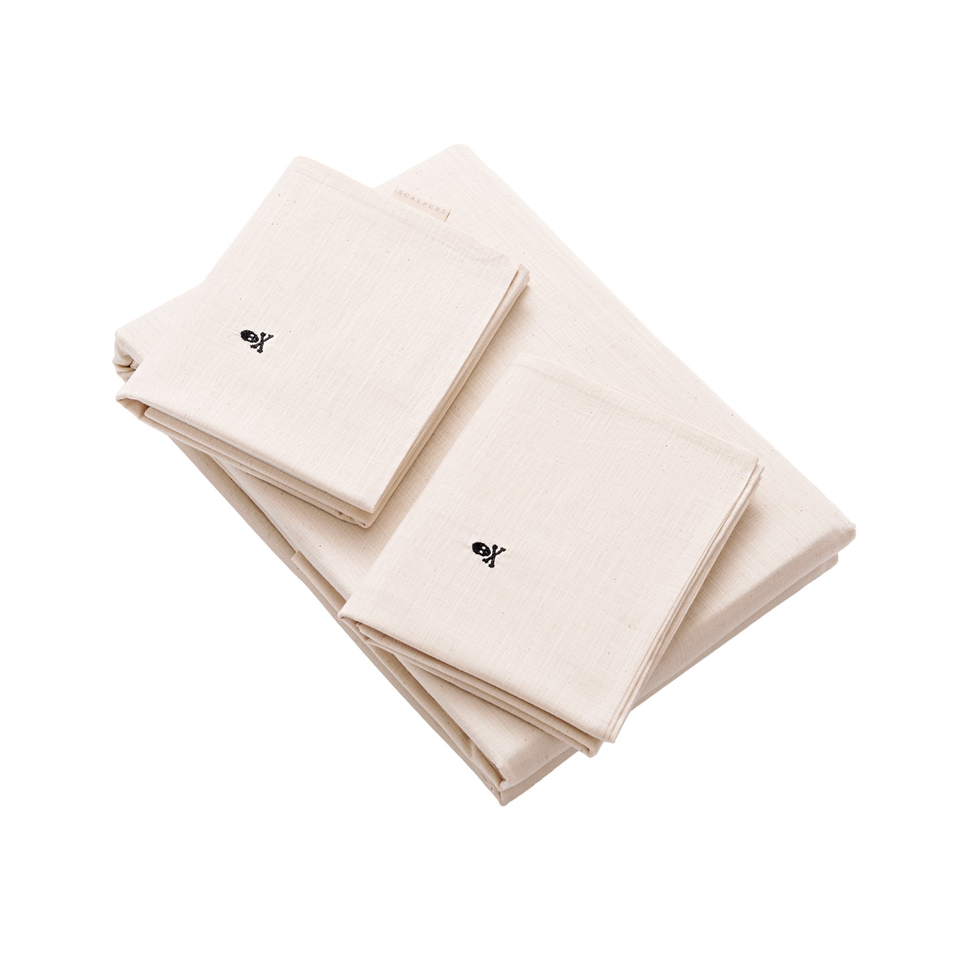 Set sábanas gris (encimera 270x280cm + 2 fundas de almohada  50x105cm) 100% algodón Scalpers Home