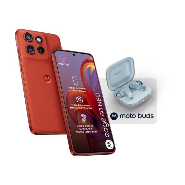 Motorola Edge 60 Neo 5G 8GB-256GB Rojo (Poinciana) Dual SIM + Moto Buds