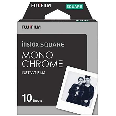 instax Fujifilm SQUARE Monocromo - Película instantánea, 10 fotos