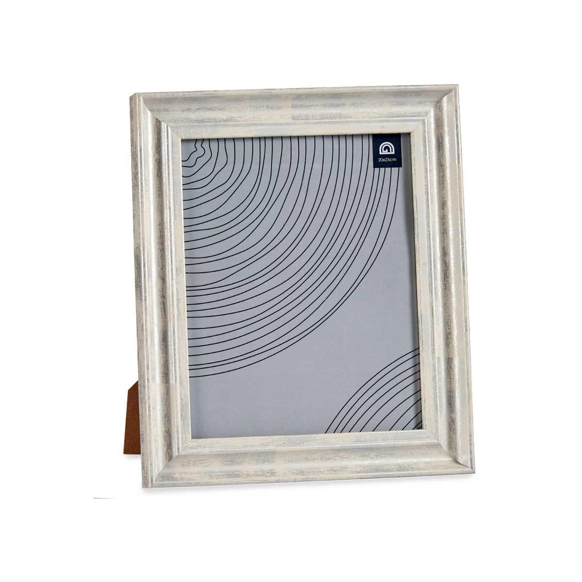 Factory Cuadros Cuadros Cuadros Cuadros Cuadros Cuadros - Portafotos Efecto Madera Plata 20x25cm - Decoración de Pared