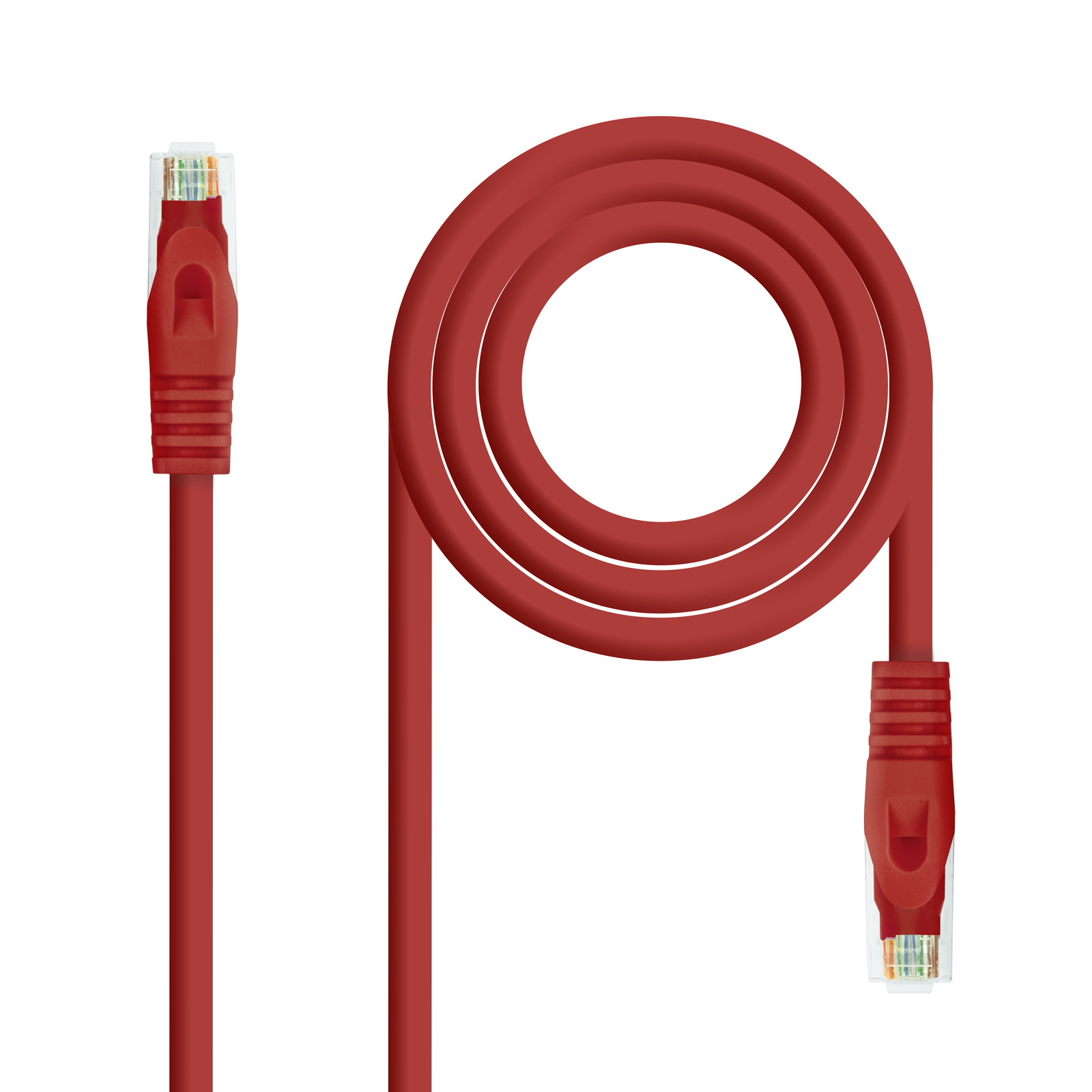 Nanocable Cable de Red RJ45 UTP Cat6a LSZH CU AWG24 3m Rojo 100% Cobre