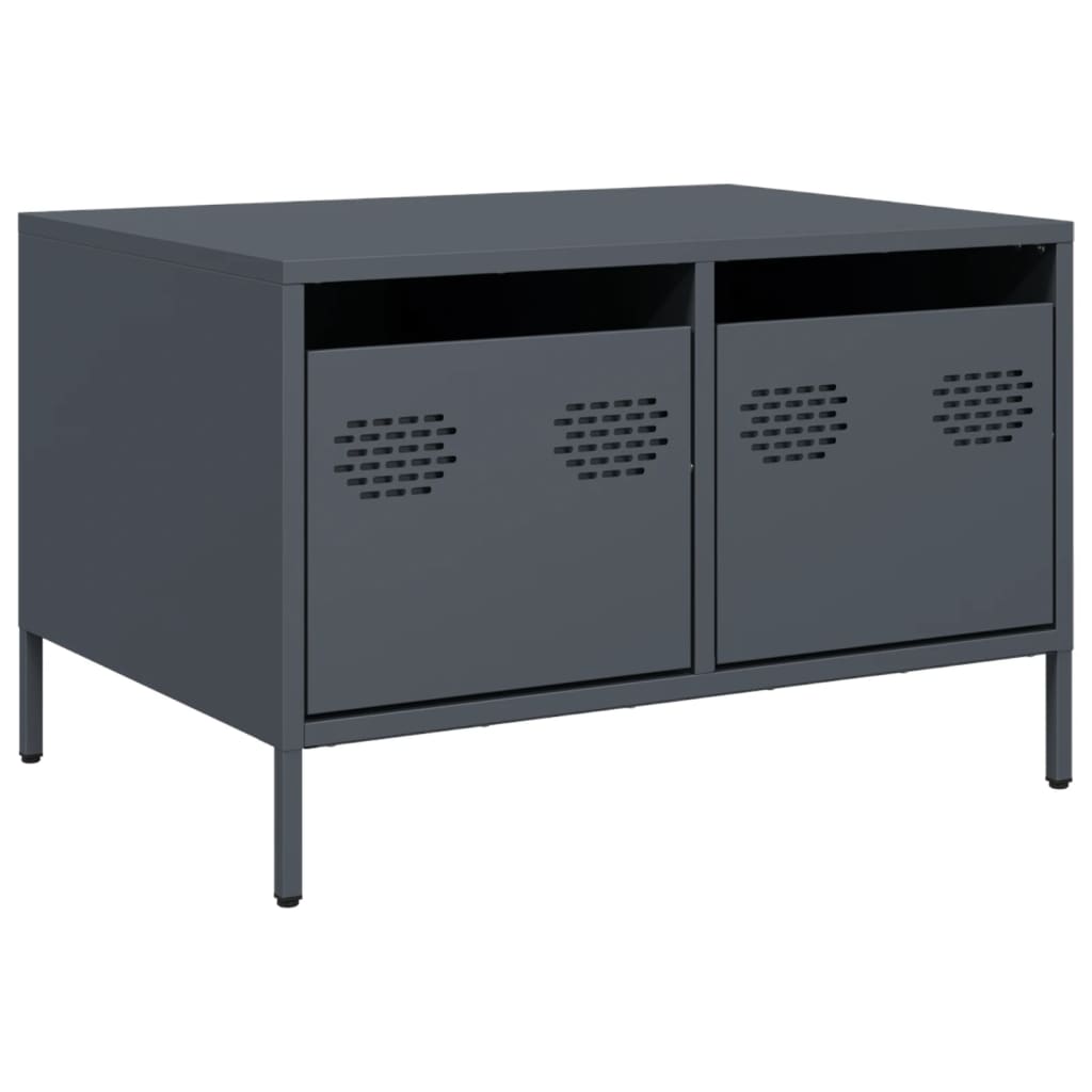 vidaXL Mueble para TV acero laminado en frío antracita 68x50x43,5 cm
