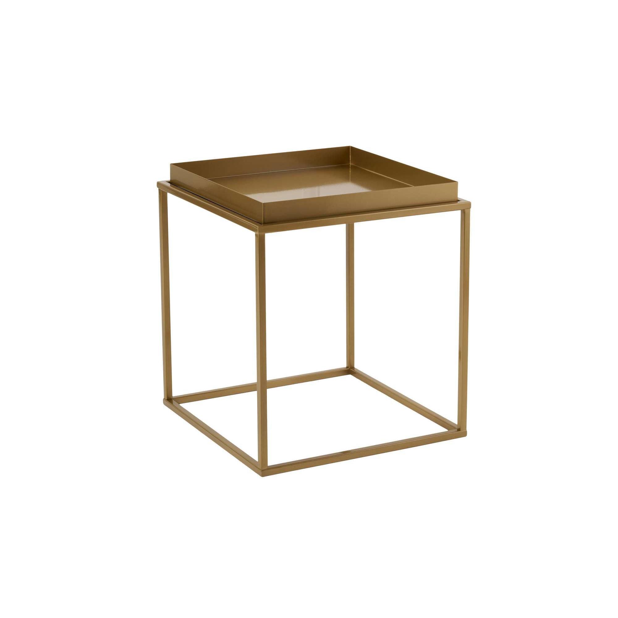 Habitat y Jardin - Mesa baja de metal "Koala" 45 x 45 x 52 cm - Oro