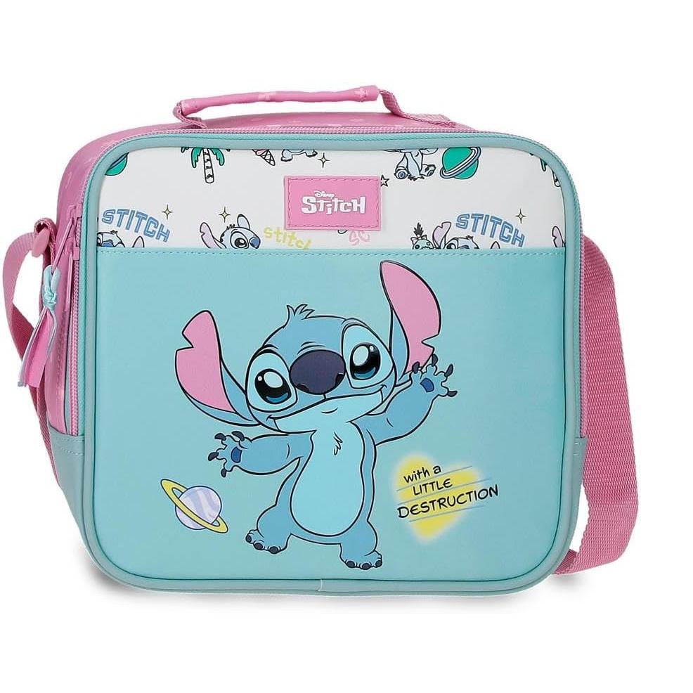 Neceser Adaptable Stitch Little Destruction Bandolera Turquesa Verde 23x23x11 cm