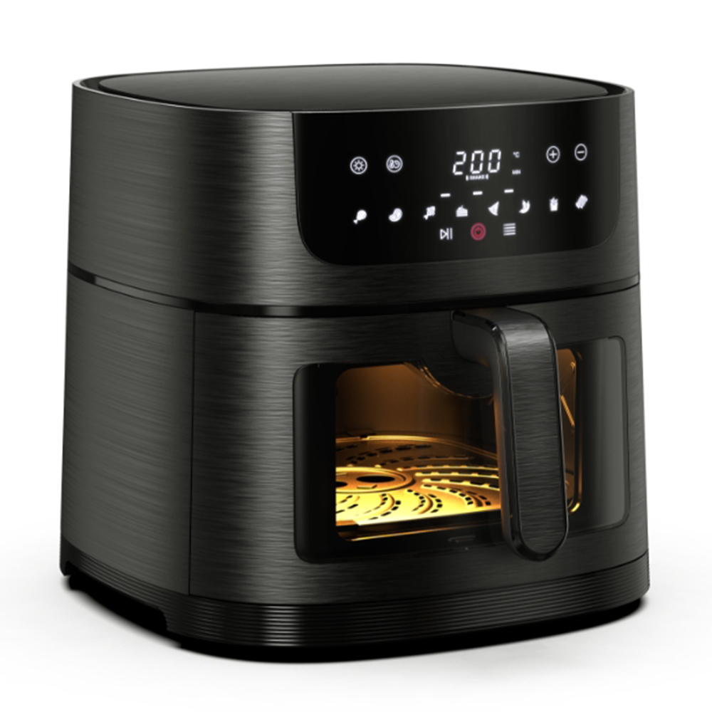 OstarkDom Freidora sin Aceite 6L, Freidora de aire caliente 6L, Regulable hasta 200 ° C, Temporizador 60 minutos, Apagado automático, 1500W