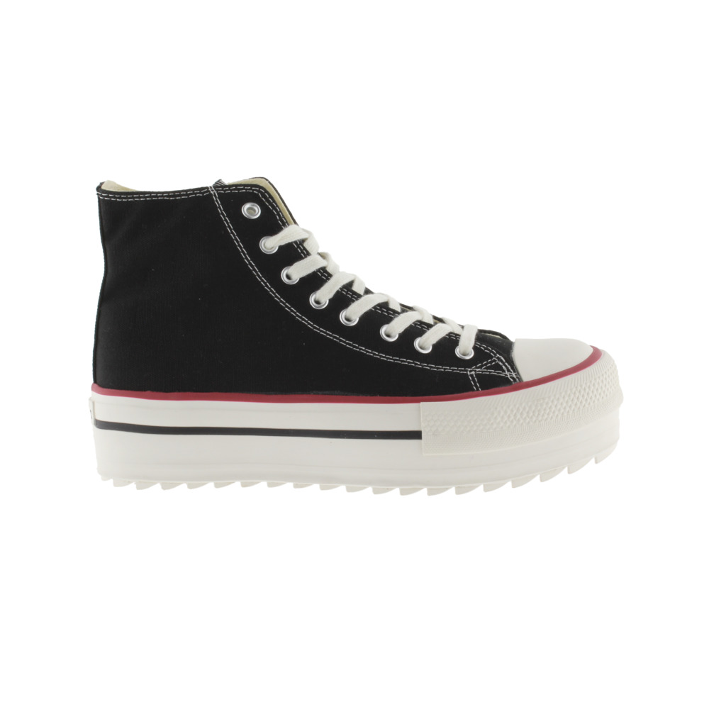 Victoria Tribu Zapatillas abotinadas de lona con sello retro y suela doble en sierra 1061121