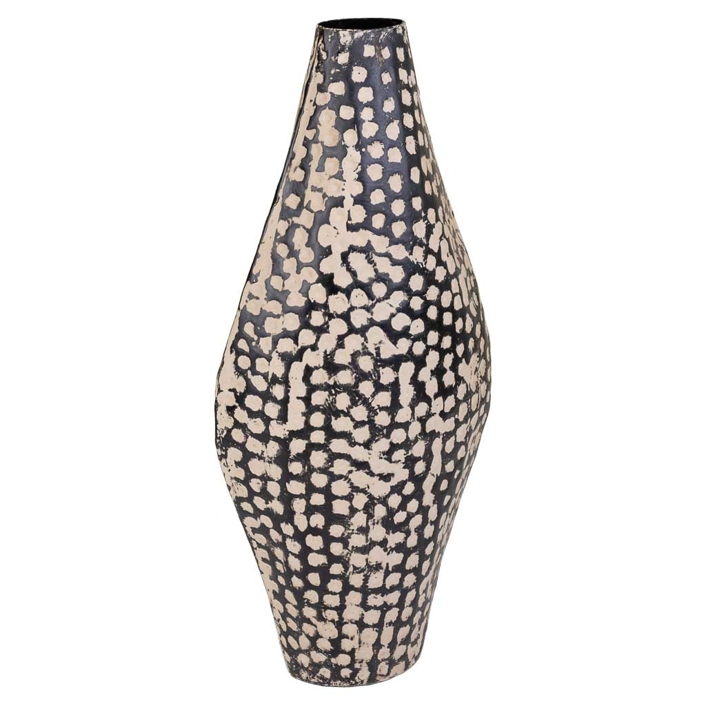 Wonderlust Deco - Jarrón de metal negro 23x07x52.5 Negro 23x07x52.5h cm