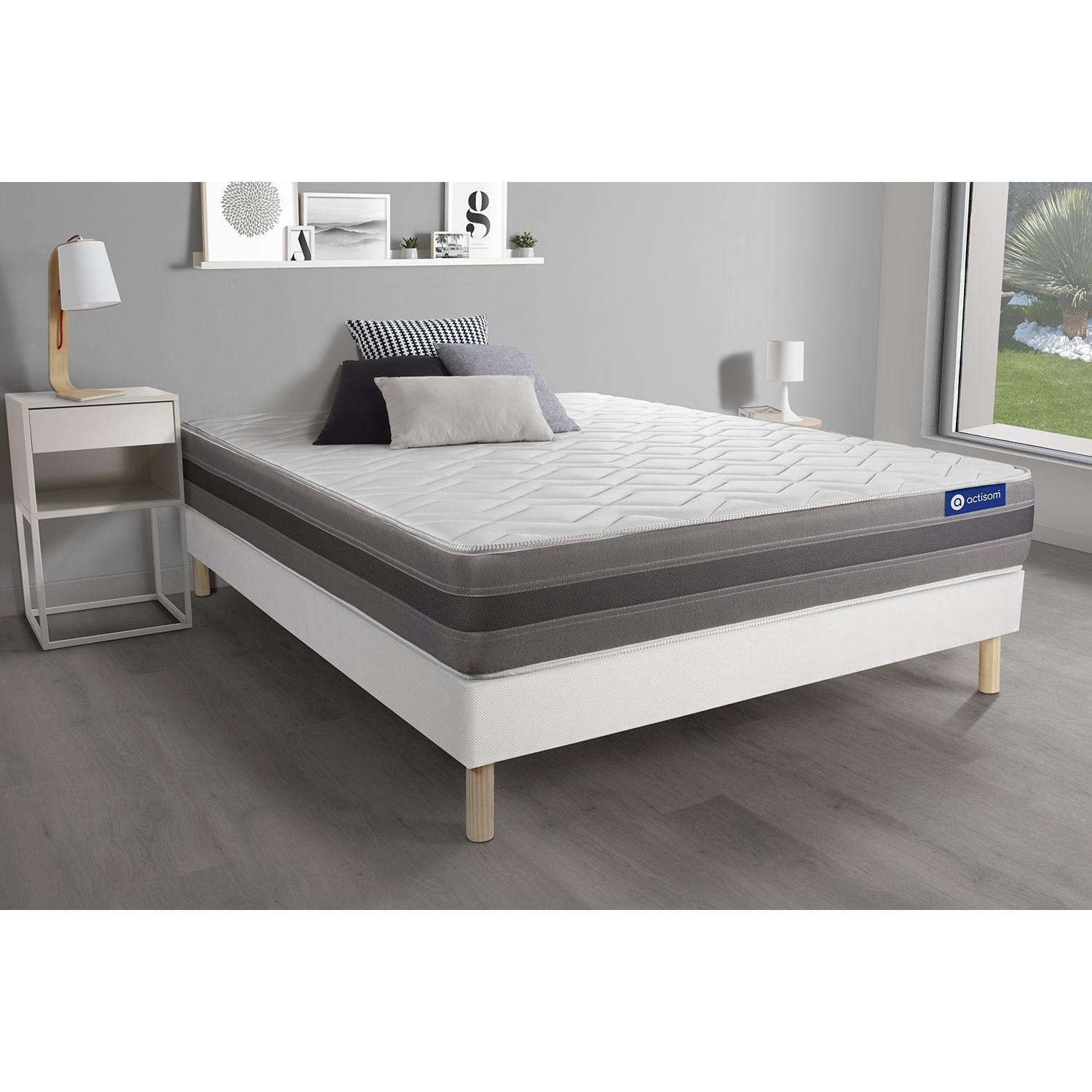 Pack colchón Actimemo relax 120x210cm + Somier multiláminas, espuma viscoelástica, 5 zonas de confort