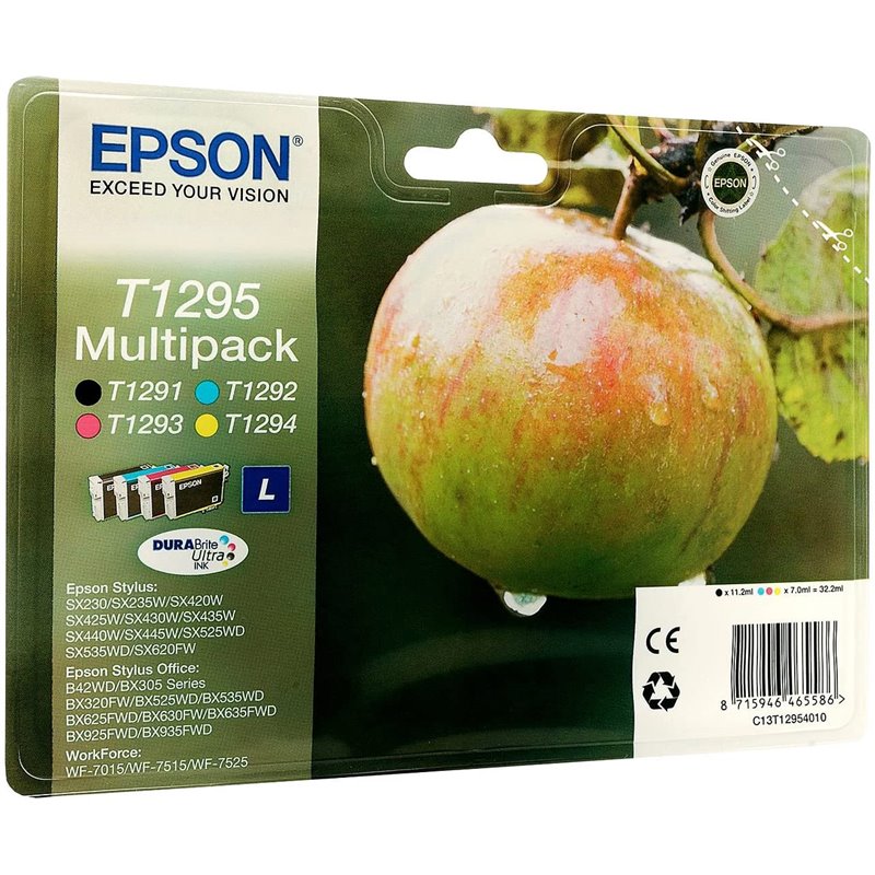 Cartucho Epson T1295 MULTIPACK STYLUS OFFICE BX305F BX305FW BX320FW BX525WD BX625FWD