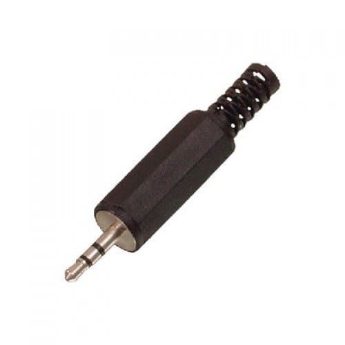 CABLEPELADO Conector Audio Jack 2.5 mm Macho Estéreo, Conector TRS, para Soldadura DIY, Compatible con Cascos, Altavoz, Móvil, Negro, 2.5 mm Macho, PVC
