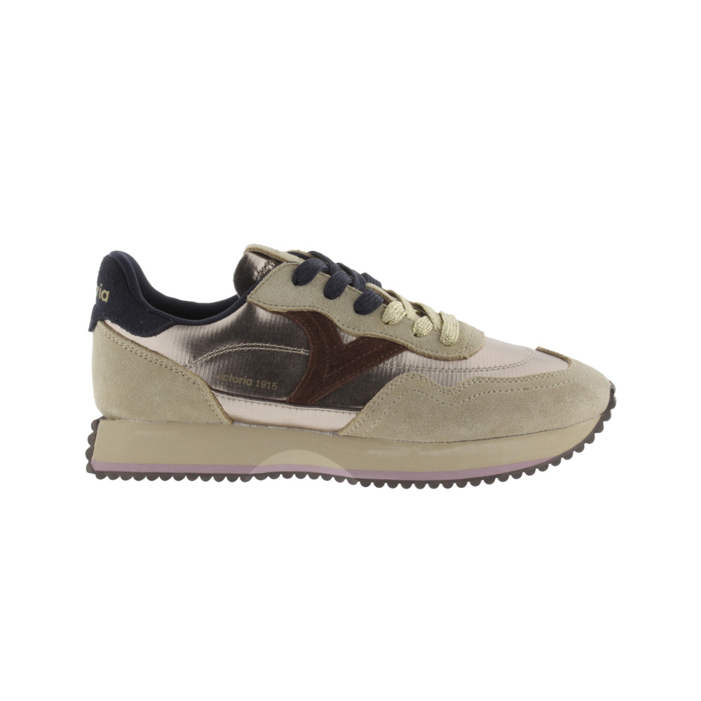 Victoria Cosmos Zapatillas de nylon metalizado con piezas de serraje y suela en sierra 1134118