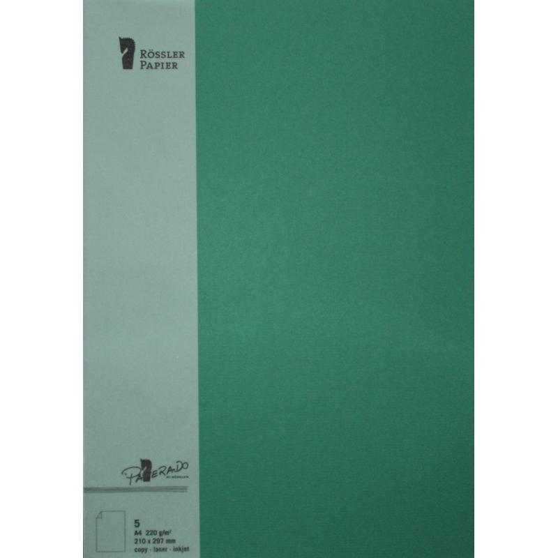 Paperado – Tarjetas dípticas, tamaño A4 Tarjeta de sobre – color verde (Pack de 5)