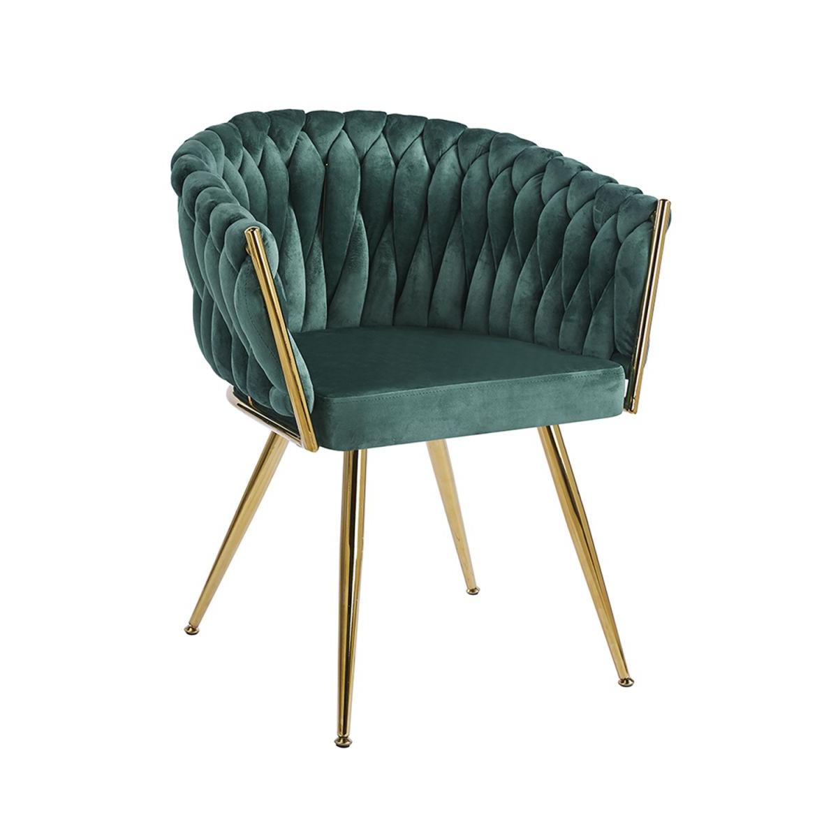 Regalos Miguel - Sillas Comedor - Silla Widny Golden Terciopelo - Verde