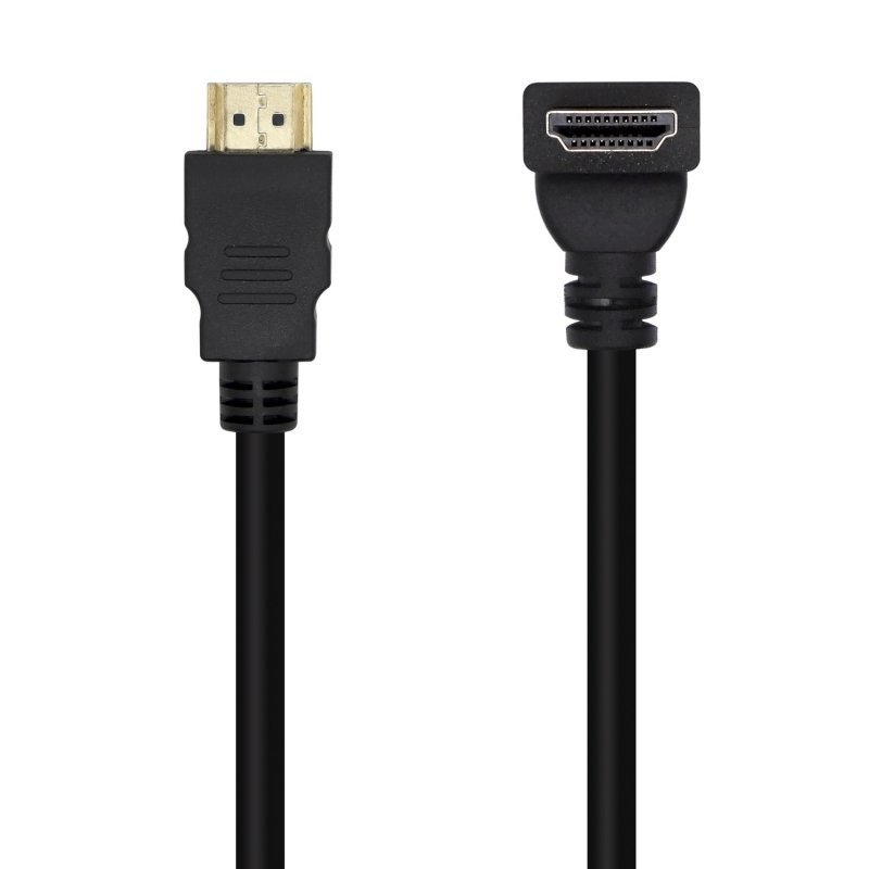 Cable HDMI Aisens 2.0 4K Acodado Macho/macho 1m Negro