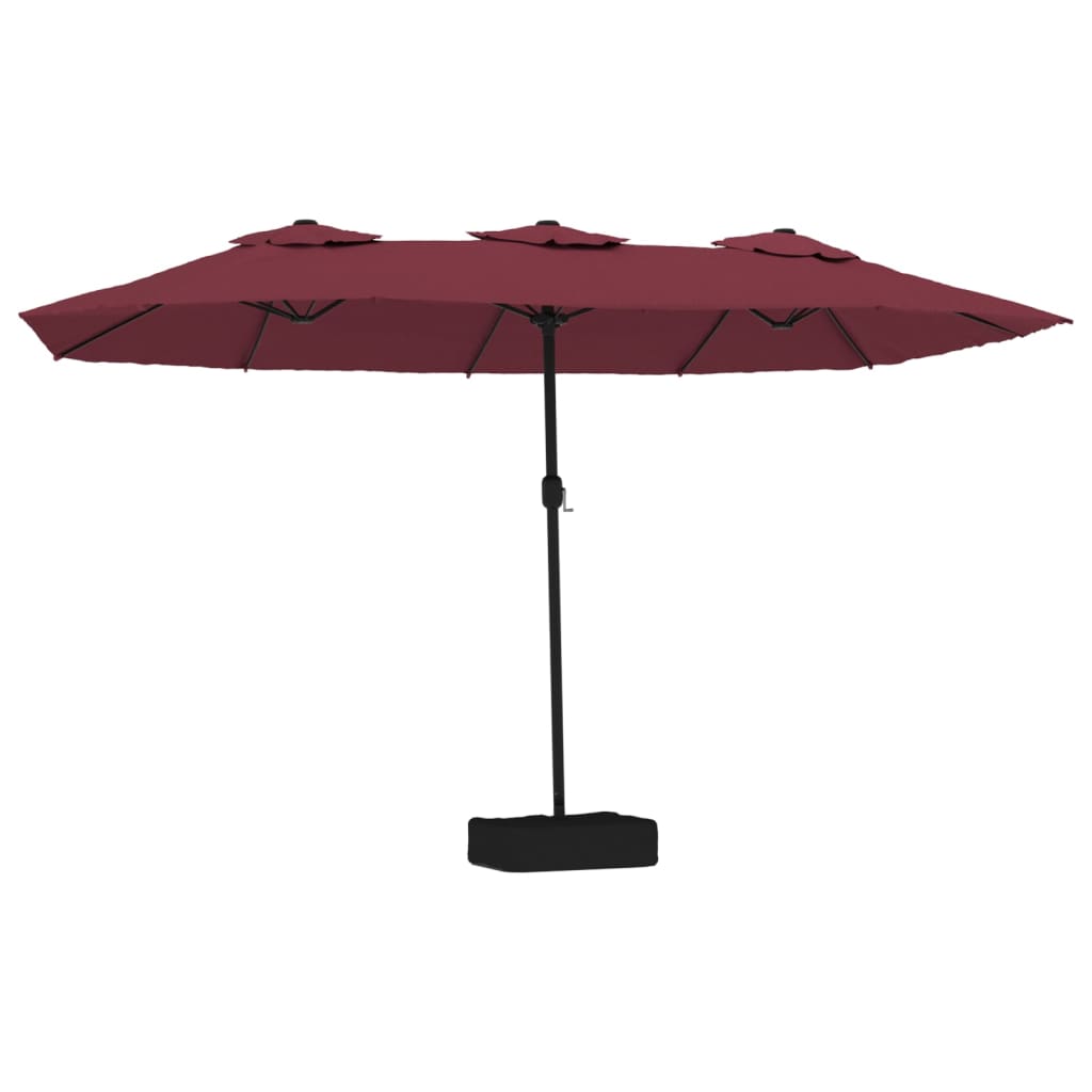 vidaXL Sombrilla doble celeste 449x245 cm Color Rojo, Terracota, Negro