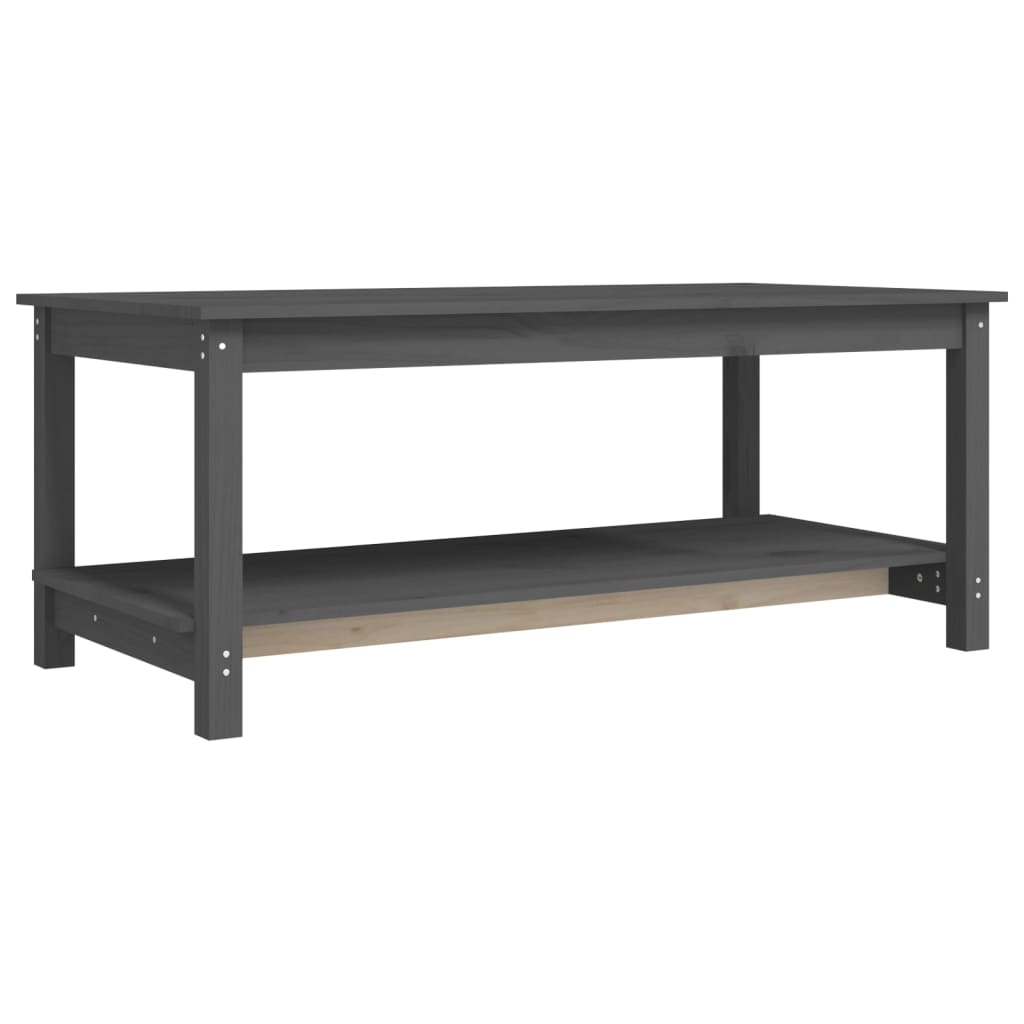 Vidaxl Mesa de Centro de Madera Maciza de Pino 110x55x45 Cm Natural