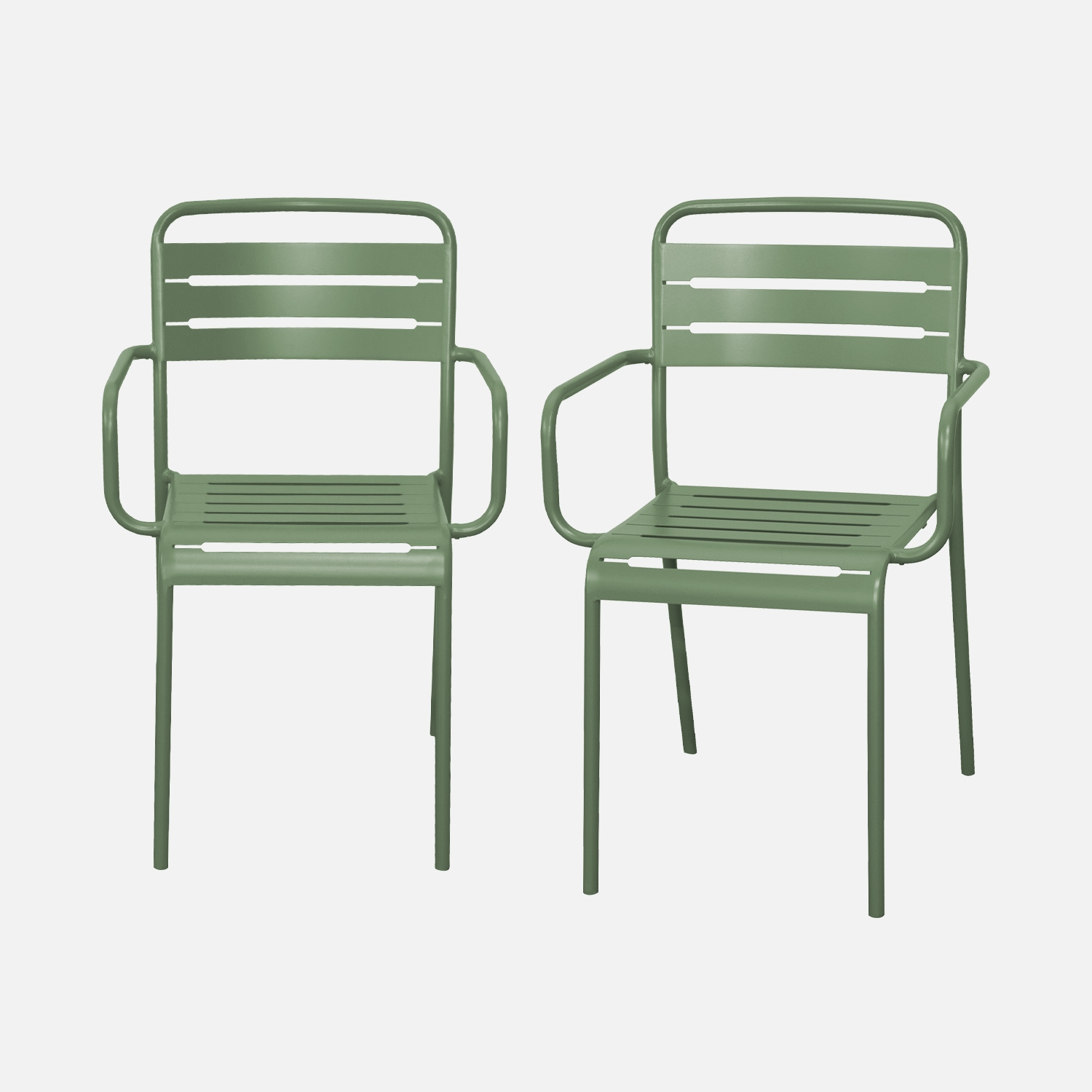 sweeek - Sillón de jardín bistró de acero, set de 2 , Amelia , 50x53x79