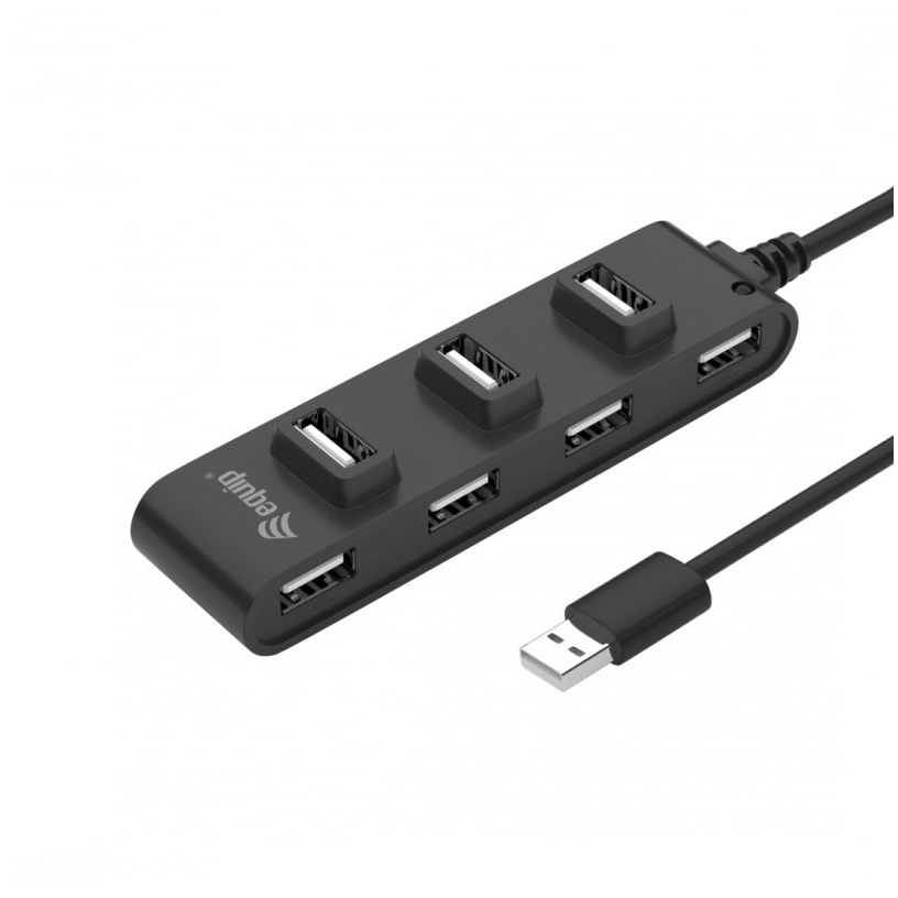 Equip Hub 7 Puertos USB 2.0 para Conectar Hasta 7 Dispositivos USB