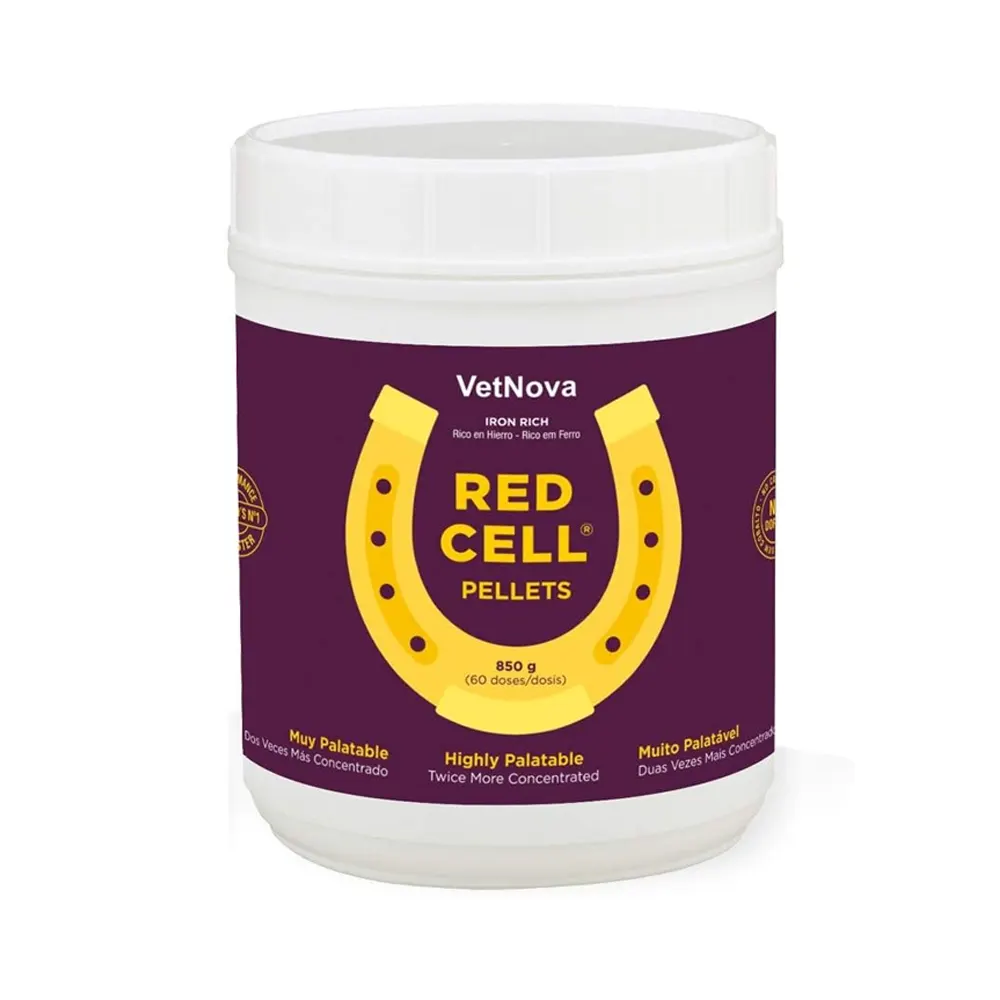 RED CELL® Pellets 850 g suplemento de alto rendimiento para caballos Vetnova