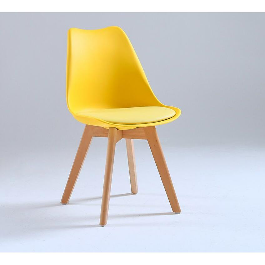 sillas tulipán con patas de madera, mueble estilo nórdico medieval, con asiento acolchado de cuero sintético, para escritorio, comedor, dormitorio, balcón o restaurante BAR hosteleria, OFICINA Mesa de comedor nórdica cocina,