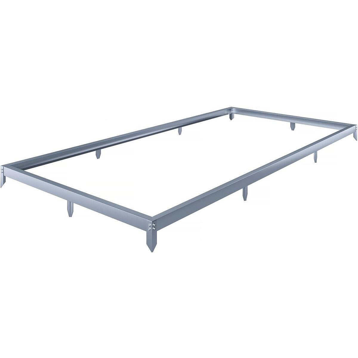 Habitat y Jardin - Base de acero galvanizado para invernadero "Basilic" - 7,03 m² - Gris