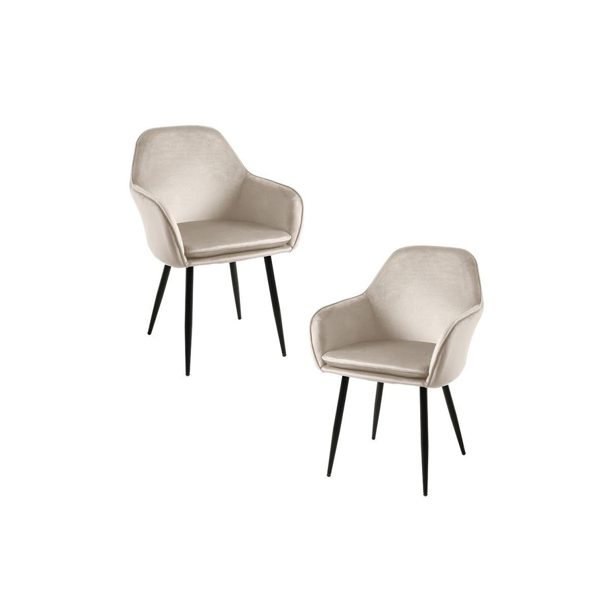 Regalos Miguel - Packs Sillas Comedor - Pack 2 Sillas Chic Black - Beige