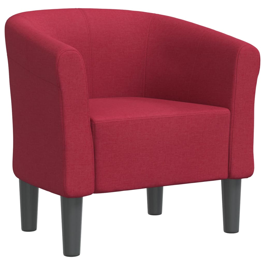 vidaXL Sillón de tela Rojo vino tinto, Marrón, Gris claro Sillon Dormitorio Sillon Comodos Silla Relax Sillón Sofá