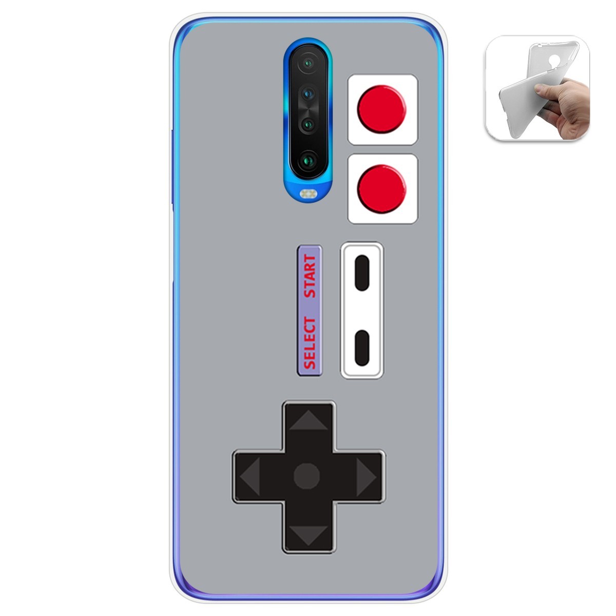 Tumundosmartphone Funda Gel Tpu para Xiaomi Pocophone POCO X2 diseño Consola Dibujos