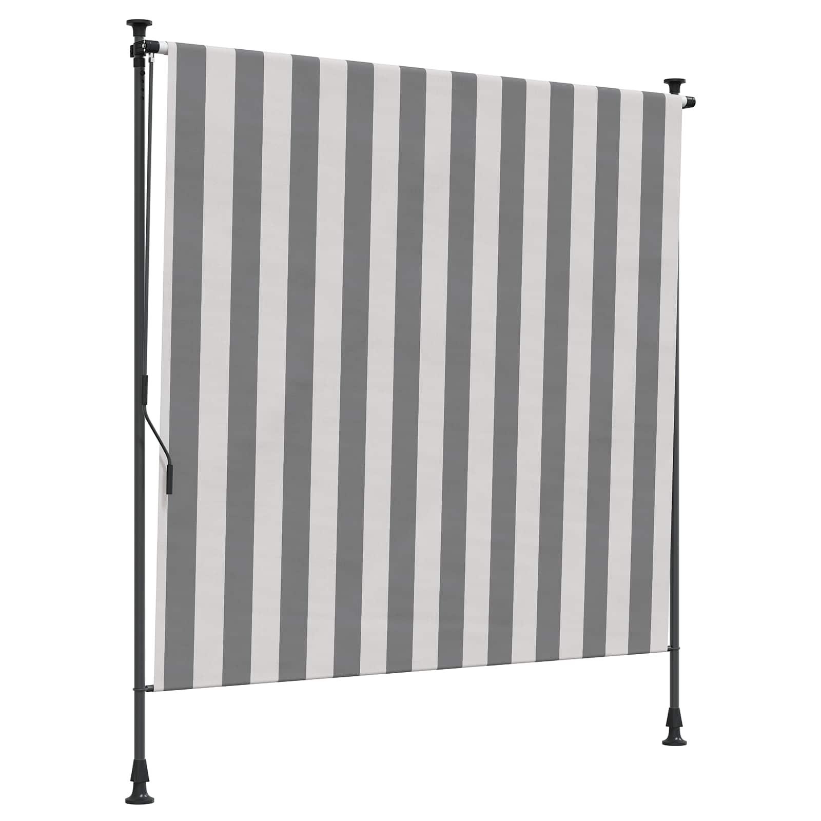 vidaXL Persiana enrollable exterior tela acero 100x270 cm Multicolor