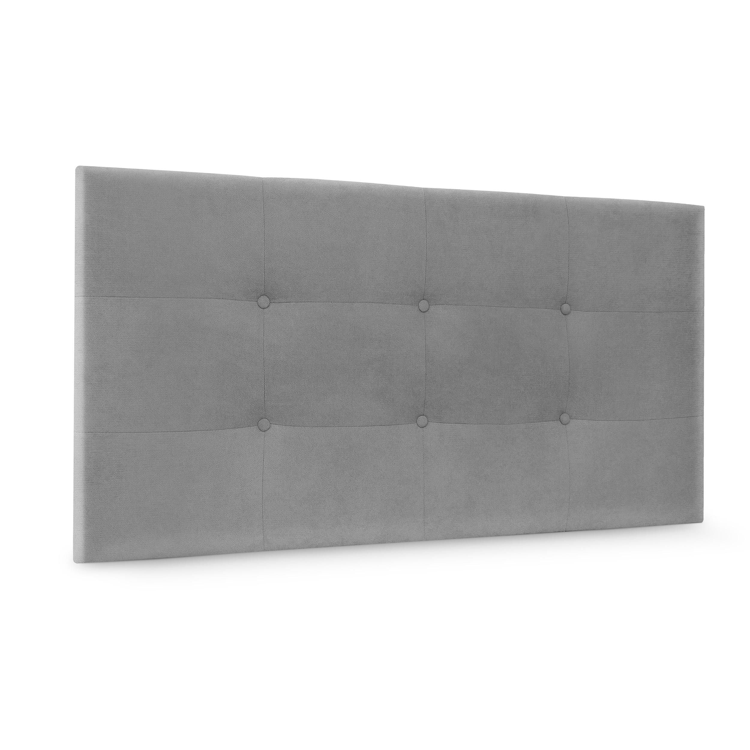 DHOME Cabecero Capitone Tapizado Polipiel o Tela Acualine con 8cm de Grosor Cabezales de Cama Acolchado Capitoné Cabeceros de Cama (Gris Tela)